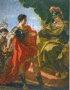 PELLEGRINI, Giovanni Antonio Mucius Scevola before Porsenna oil painting on canvas